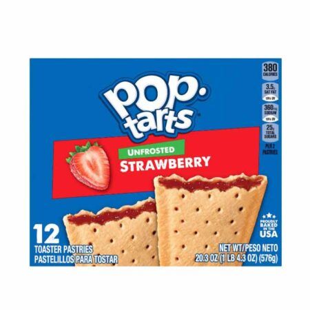Kellogg´s Pop Tarts Unfrosted Strawberry 576g