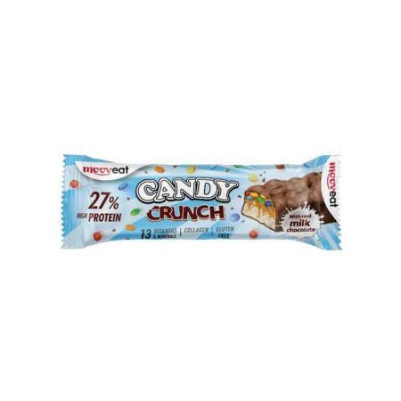 Mooveat Candy Crunch Μπάρα με 27 Πρωτεΐνη Πολύχρωμα Σοκολατοκουφετάκια 60gr