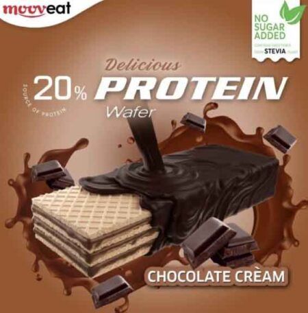 Mooveat Protein Wafer Μπάρα με 20 Πρωτεΐνη Γεύση Chocolate Cream 46gr 1