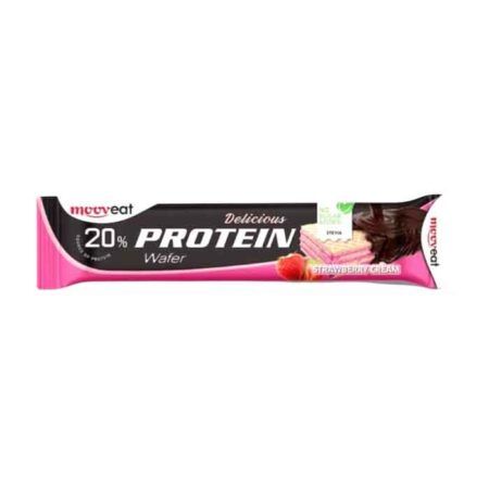 Mooveat Protein Wafer Μπάρα με 20 Πρωτεΐνη και Γεύση Strawberry Cream 46gr