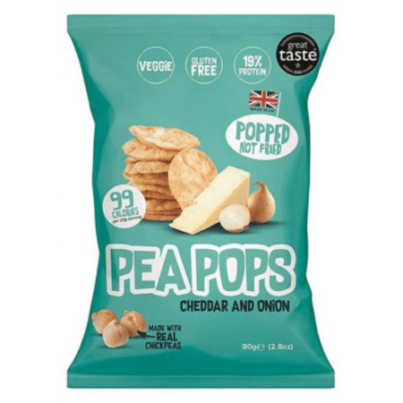 Pea Pops Chickpeas Chips Cheddar Onion 80g