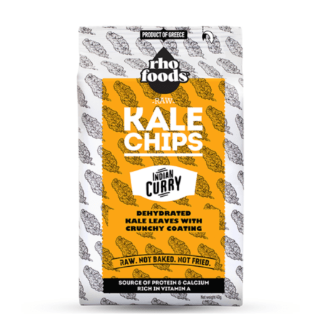 Rho Foods Raw Kale Chips Curry 40g
