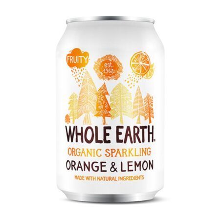 Whole Earth Ανθρακούχο Ποτό Πορτοκάλι Λεμόνι 330ml
