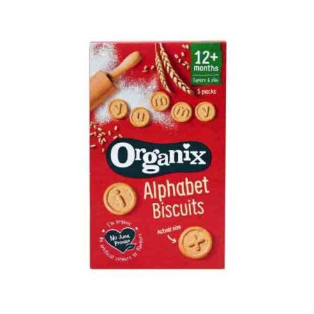 Organix Alphabet Biscuits 125gr για 12 μηνών 5τμχ