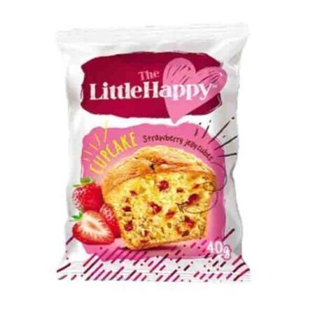 Τhe Little Happy Cupcake Strawberry Jelly Ατομικό Γλυκό Σνακ 40gr
