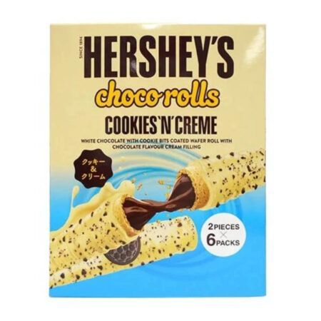 Hersheys Choco Rolls Cookies N Creme 6 Pack 108gr