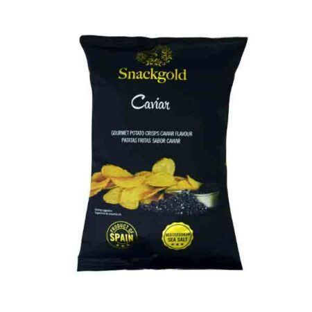Snackgold Gourmet Potato Chips Caviar Flavor 125gr