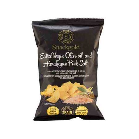 Snackgold Gourmet Potato Chips Olive Oil Himalayan Salt Flavor 125gr