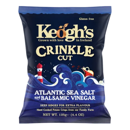 Keoghs Crinkle Cut Atlantic Sea Salt and Balsamic Vinegar 125gr