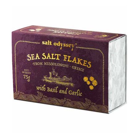 Salt Odyssey Sea Salt Flakes With Basil Garlic 75gr
