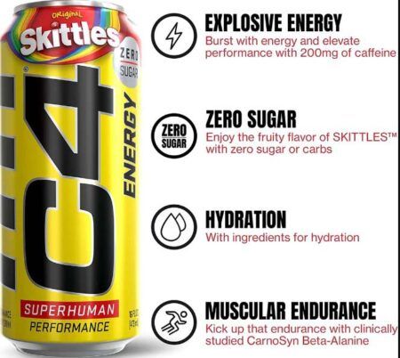 Skittles C4 Energy Drink 473ml 1