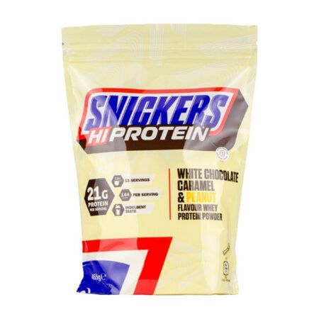 Snickers Hi Protein White Chocolate Caramel Peanut Whey Protein Powder 455g