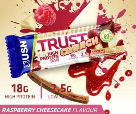 USN Trust Crunch Raspberry Cheesecake Protein Bar 60gr 1
