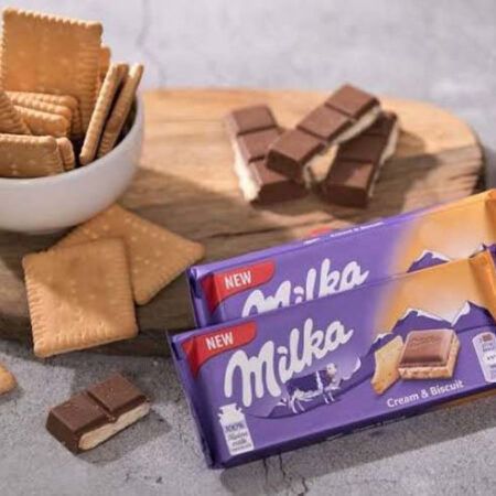 Milka Σοκολάτα Γάλακτος Cream Biscuit 100gr 2