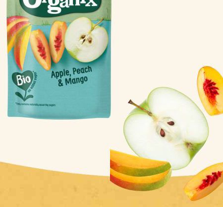 Organix Apple Peach Mango 100gr 1