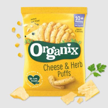 Organix Cheese Herb Puffs ΧΓ 4x15gr 2
