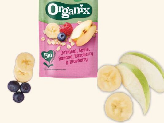 Organix Oatmeal Apple Banana Raspberry Blueberry 100gr 1