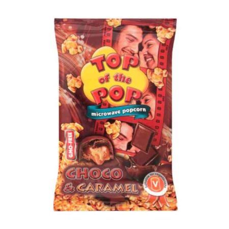 Top Of The Pop Chocolate And Caramel Flavor Microwave Popcorn 100gr