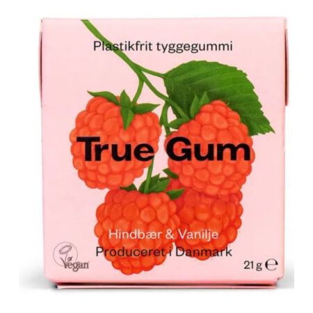 True Gum Τσίχλες Με Γεύση Raspberry Vanilla Χωρίς Ζάχαρη 21gr