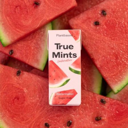 True Mints Watermelon Καραμέλες Χωρίς Ζάχαρη Με Γεύση Καρπούζι 13gr 1