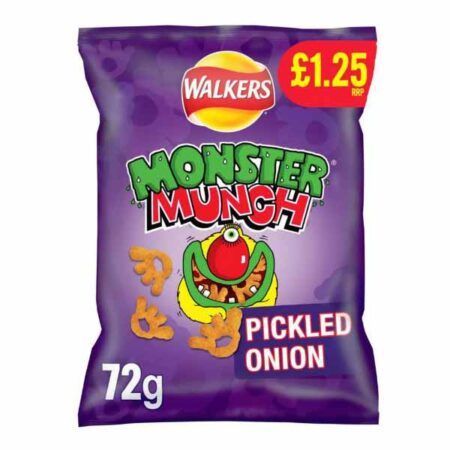 Walkers Monster Munch Pickled Onion Snacks Crisps 1