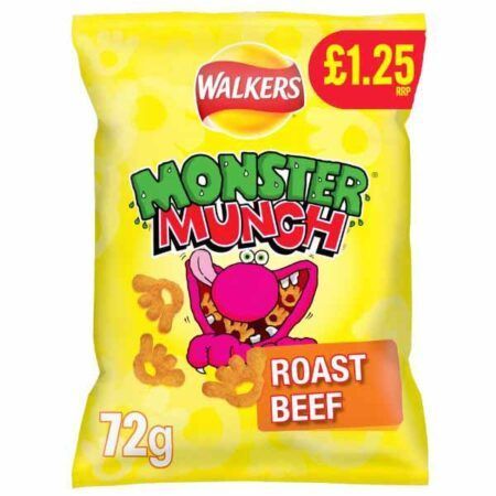 Walkers Monster Munch Roast Beef Snacks Crisps 1