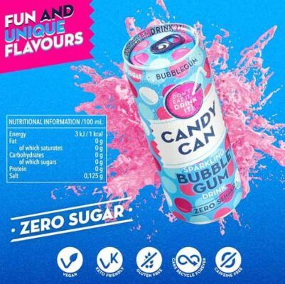 Candy Can Bubblegum Zero Sugar ΧΓ 330ml 1 1