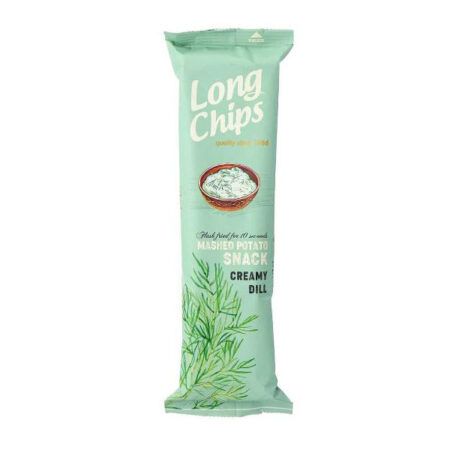 Long Chips Mashed Potato Snack Creamy Dill 75gr